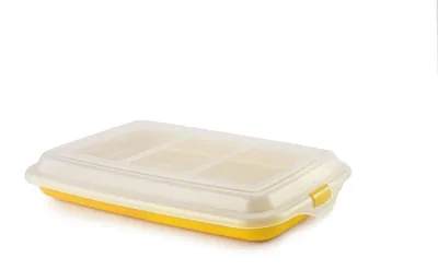 Wurst- und Aufschnitt-Taper Gelb 24,8x14,4 cm, BPA-frei