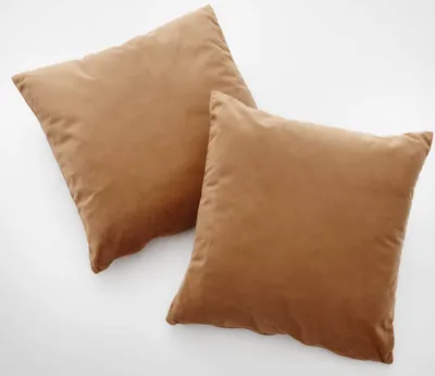Produktbild von 2er Set Sofakissen mit Füllung »Milano« HxB 45x45 cm Sand Dekokissen mit Komfort-Samt-Bezug und Reißverschluß mit Füllkissen Extra Weich Couchkissen, 203572-2