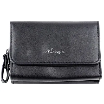 Produktbild von Geldbörse Damen Portemonnaie Portmonee Geldtasche Organizer Vegan Schwarz