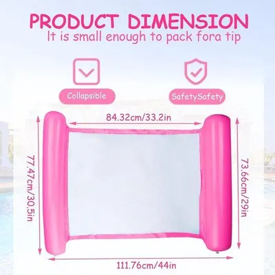 Produktbild von Famanu Multifunktionale Schwimmhängematte - Aufblasbar, 4-in-1, Rosa