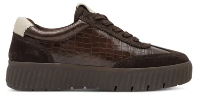 Zdjęcie produktu dla Buty sportowe damskie Tamaris Comfort, model niski, z zamkiem i platformą, kod produktu: 8-83729-45, rozmiar: 38 EU, kolor: brązowy