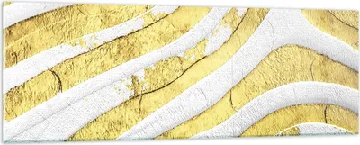Produktbild von Bilder auf glas - Einteilig - Abstraktion Gold Weiß - 90x30cm - Glasbilder - Wandbilder - Bilder - zum Aufhängen bereit - Wanddekoration aus Glas - Glas Bilder - Wandbild auf Glas - GAB90x30-4511