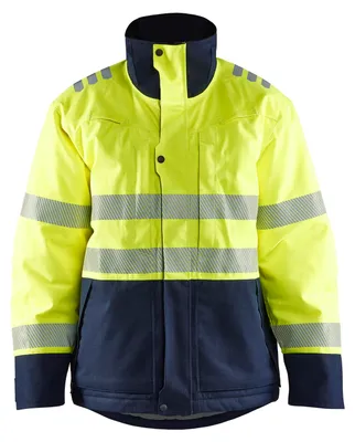 Produktbild von Blakläder Multinorm Winterjacke 4517, Farbe:High Vis Gelb/Marineblau, Größe:XL