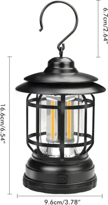 Image de Lampe Retro Portative Eclairage Extérieur Lampe Camping Chargement de Batterie Lampe Camping Retro Cheval LED Super Lumineuse