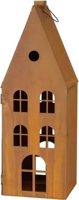 Produktbild von Deko Laterne Metallhaus 75cm Dekohaus Teelichthaus Windlicht Weihnachten