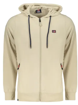 Produktbild von Beiges Herren-Sweatshirt mit Kapuze und Reißverschluss - Stilvoll & Bequem