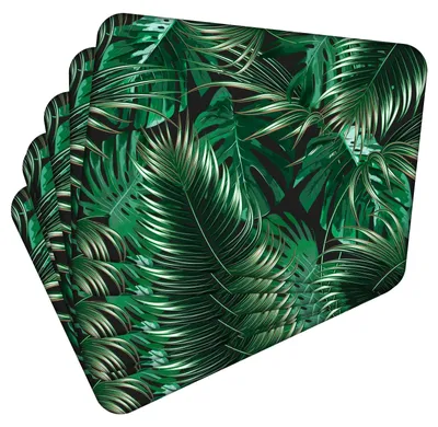 Produktbild von MG Design Set aus 6 Kork-Platzsets - Tropical Leaves 3 - 30 x 40 cm - hitzebeständig & abwischbar, mit Korkrückseite