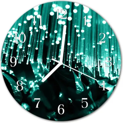 Produktbild von Glasuhr Wanduhr Küchenuhr Echt-Glas 30fi cm Glasfaser grün