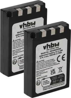 Produktbild von vhbw 2x Akku kompatibel mit Olympus Camedia C-5000 zoom, C-470 zoom, C-760 Ultrazoom, C-50 zoom, C-70 zoom, C-60 zoom Kamera (750 mAh, 3,7 V, Li-Ion)