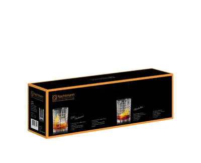 Zdjęcie produktu dla Nachtmann Square Whiskey, zestaw 4 sztuk, szklanka do whisky, szklanka do whisky, szklanka do napojów, szkło kryształowe, 345 ml, 101050