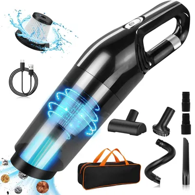 Produktbild von Handstaubsauger, Akku staubsauger, Autostaubsauger, 26000Pa 120W Staubsauger kabelloser, für Tierhaare, Auto, Haus