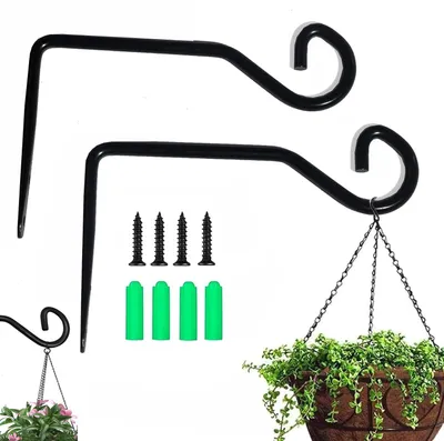 Image de Supports muraux pour plantes, en fer, 15 cm, lot de 2, pour plantes suspendues
