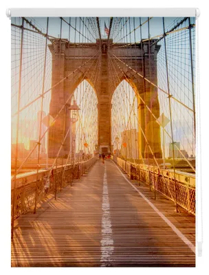 Produktbild von Rollo Klemmfix, ohne Bohren, blickdicht, Brooklyn Bridge - 45 x 150 cm (B x L)