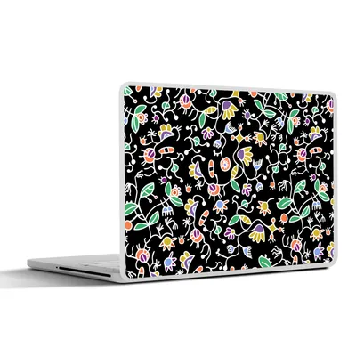 Produktbild von MuchoWow® Laptop Aufkleber Sticker Cover Muster - Blumen - Frühling 30x22 cm - Laptop-Sticker