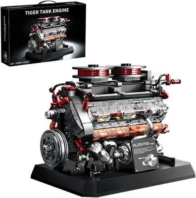 Productafbeelding van Motor Modelbouwset - Technisch Bouwpakket - Mechanica Ontdekken - Gedetailleerde Mechanische Structuur - 1236 Delen - Meerdere Kleuren