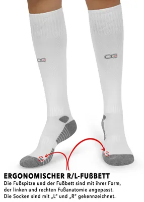 Produktbild von Fußball Socken für Kinder, Jugendliche und Erwachsene in weiß, 27/30