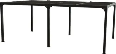 Image de Pergola Bioclimatique Aluminium XXL Gris Anthracite – 21,52 m² – Lames Orientables Manuelles