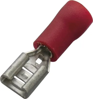 Obrázok produktu pre Haupa plochá spojka červená izolovaná 0,5-1,0/6,3x0,8 PVC, 100 ks.