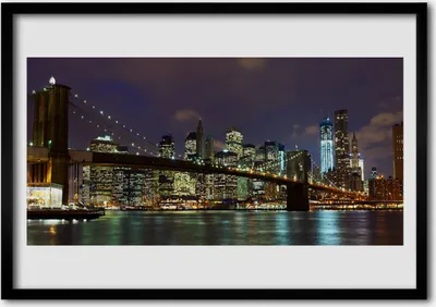 Produktbild von Bild 100x70 MDF-Rahmen Wandkunst Architektur Brücke Stadt
