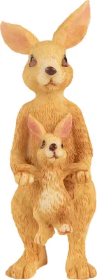 Zdjęcie produktu dla Clayre & Eef figurka dekoracyjna królik 4x4x8 cm brązowy plastik