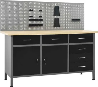 Zdjęcie produktu dla Stół roboczy z 4 panelami ściennymi
