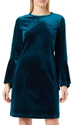 Produktbild von usha Women's Minikleid aus Samt Dress, Petrol, Small