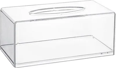 Zdjęcie produktu dla Plastikowy dozownik ręczników – prostokątny – przezroczysty – do łazienki – biura – salonu – 22 x 12 x 9 cm