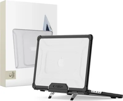 Produktbild von Schutzhülle für MacBook Pro 14" 2021-2026, Tech-Protect SmartShell Pro, Transparent-Schwarz