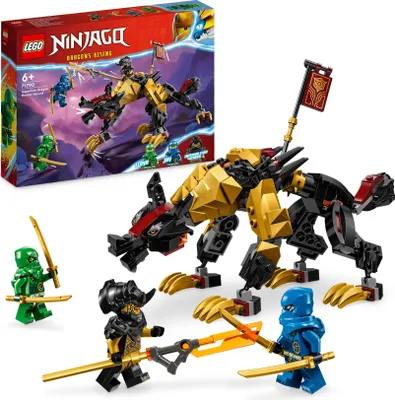 Produktbild von LEGO 71790 NINJAGO Jagdhund des kaiserlichen Drachenjägers, baubares Monster-Spielzeug für Kinder ab 6 Jahren, Jungs und Mädchen, posierende Fabelwesenfigur, 3 Minifiguren zum Sammeln