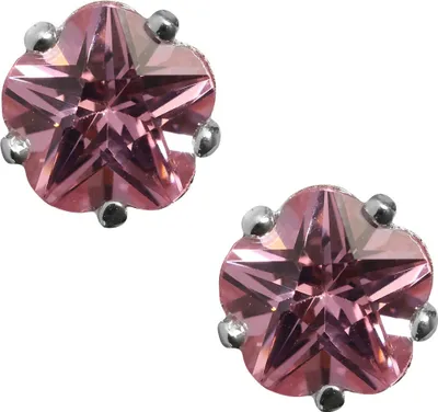Produktbild von Ohrstecker 925 Sterling Silber mit Zirkonia Blume Farbe - Pink