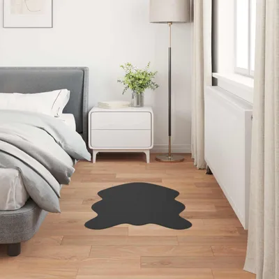 Produktbild von "Schlussverkauf" moderne Teppich - Wohnzimmer Kunstfell Hasen Teppich Olite Schwarz 60x90 cm Polyester  C12758