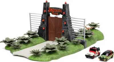 Produktbild von JURASSIC WOLRD Park mit 2 Fahrzeugen., JAD34244, Maßstab, JADA TOYS