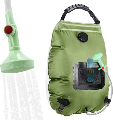 Obrázek produktu pro Solární sprchový pytel Camping 20L, solární sprchový vak Ruční sprchová hadice Přenosná, venkovní sprcha Solární ohřívač pro turistiku Léto