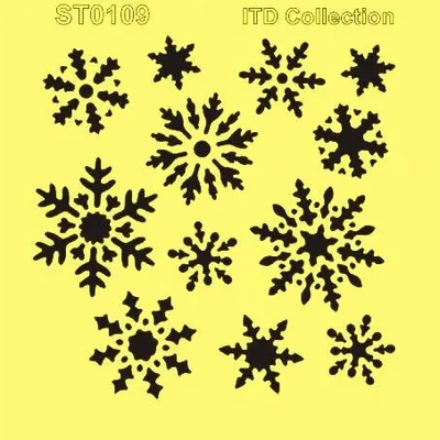 Produktbild von ITD Collection Schablone Tortendekoration 16x16 cm Weihnachten