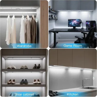 Productafbeelding van Led-onderbouwlamp - Wit - 30 cm - Met Aanraakdimmer - Voor Kast- en Keukenverlichting