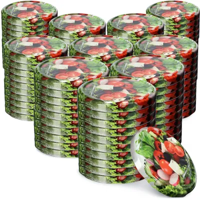 Image de KADAX Set de couvercles de bocaux en métal "Virbo", avec 6 dents d'encliquetage, Vege, 82 mm, 100 pièces