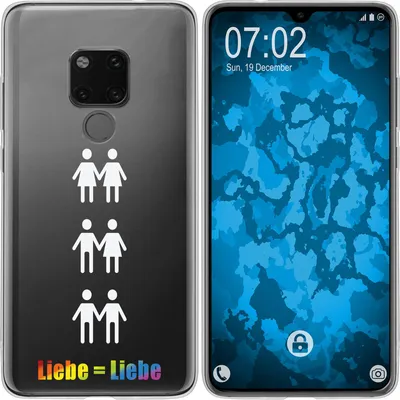 Produktbild von PhoneNatic Case kompatibel mit Huawei Mate 20 Silikon-Hülle pride Beziehung M1