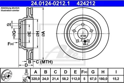 Produktbild von ATE Bremsscheiben (2 Stück)  24.0124-0212.1