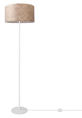 Produktbild von Stehlampe Wohnzimmer Lampenschirm Stoff Stehleuchte Leselampe Abstrakt Vintage