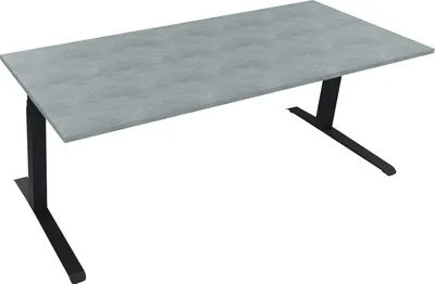 Produktbild von Sitz-/Stehtisch Kufe Doppels. Quad. B2000xT800xH645-1275 si/Beton