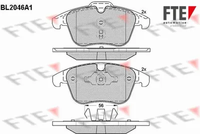 Produktbild von FTE 9010632 Bremsbeläge Satz Vorne Bremsklötze für FORD MONDEO IV Turnier (BA7) S-MAX (WA6) GALAXY (WA6) für VOLVO V70 III (135)