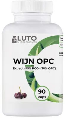 Image de LUTO Compléments alimentaires, extrait de pépin de raisin, 333 mg – 90 capsules – 95 % de procyanidines oligomériques (PCO), 30 % d'OPC
