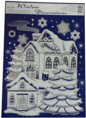 Produktbild von Aliga Weihnachts-Fensterbild A4 Weiß STXWG-5102