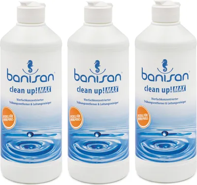 Produktbild von Banisan Clean Up! MAX Trübungsentferner & Leitungsreiniger für Whirlpools, 3x 470 ml