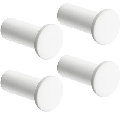 Image de Crochets en acier inoxydable, crochets muraux avec vis, crochets pour serviettes, crochets muraux pour armoires, blancs, lot de 4 pour la salle de bains, la cuisine et la chambre à coucher