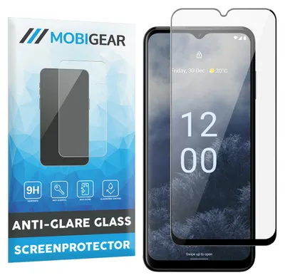 Produktbild von Mobigear Premium Displayschutzfolie für Nokia G60 5G, gehärtetes Glas, Displayschutz - kompatibel mit Hüllen - Schwarz