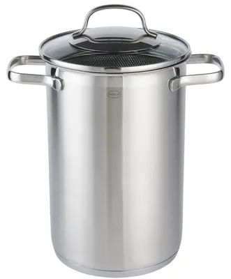 Produktbild von RÖSLE ELEGANCE Spargel- und Pastatopf, Edelstahl 18/10, mit Glasdeckel und Siebeinsatz, 4,5 Liter, spülmaschinen- und induktionsgeeignet