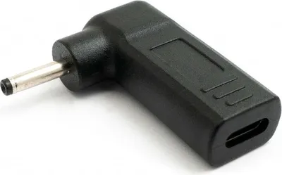 Produktbild von SYSTEM-S USB 3.1 Adapter Typ C Buchse zu DC 20V 3,0 x 1,1 mm Stecker Winkel Kabel Schwarz