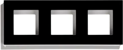 Produktbild von BLACK 3-Feld-Glasrahmen für RTX SH-System