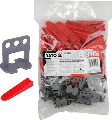 Obrázek produktu pro Sada pro vyrovnání dlažby 1,5 mm – 50 sponek + 50 klínů
